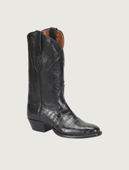 Tony Lama Men's Lightwood 13" Black Crocodile Cowboy Boots