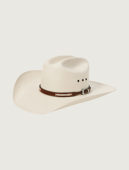 Stetson Wakefield 10X shantung straw cowboy hat — quarter view