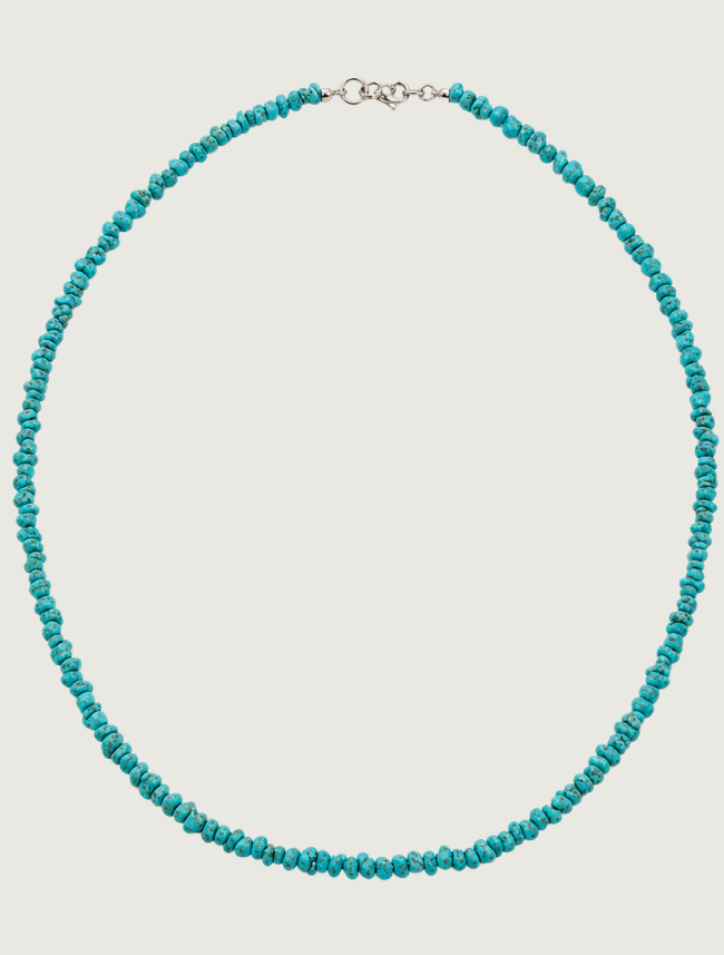 Sterling Silver Turquoise Beaded Necklace