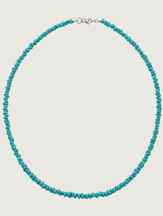 Sterling Silver Turquoise Beaded Necklace