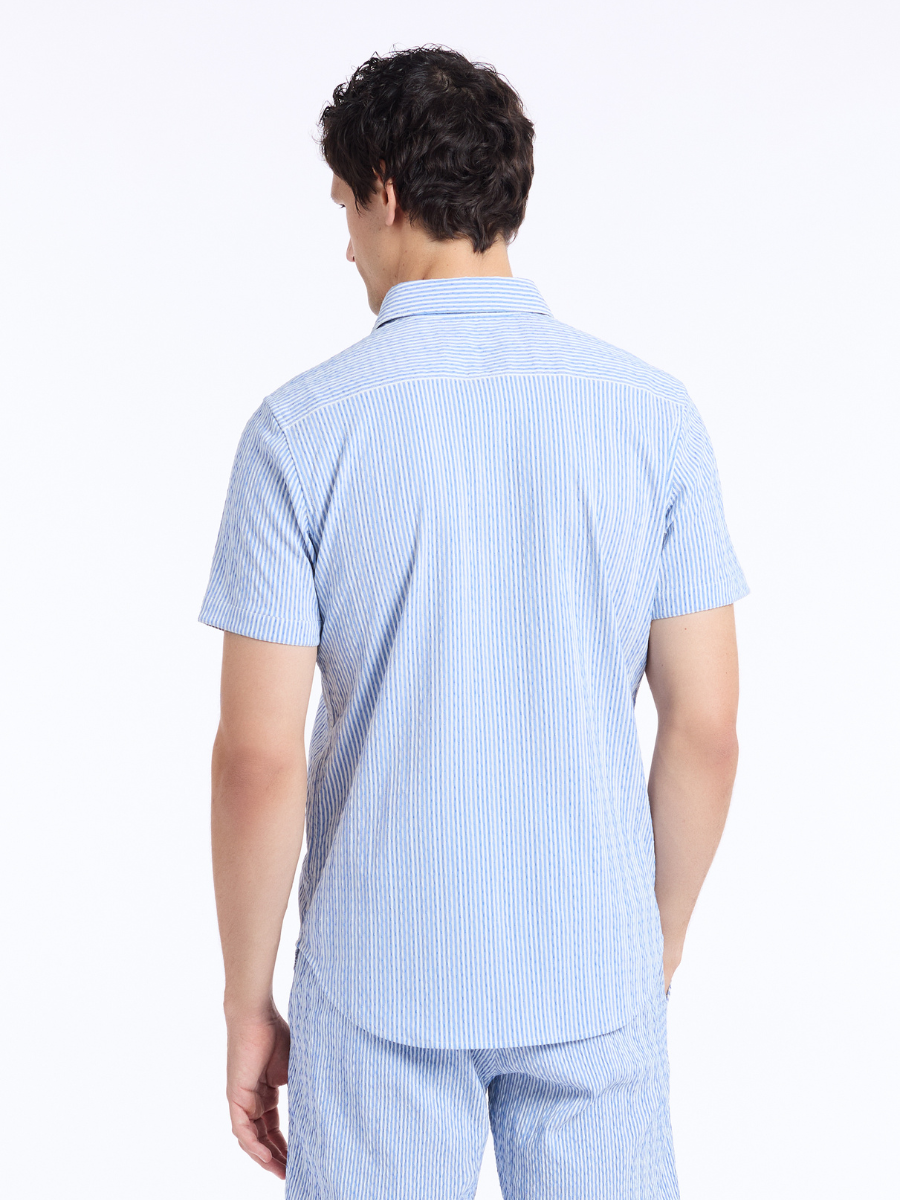 Robert Graham Fornillo Short Sleeve Woven Shirt in Navy
