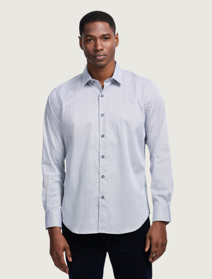 Robert Graham Men's Cheslyn Long Sleeve Button Down Knit Shirt