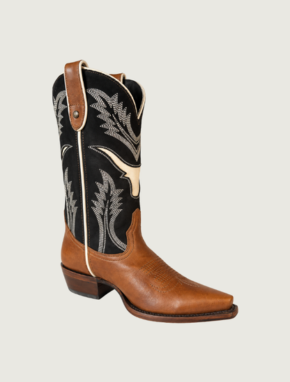 Liberty Black Cassidy Cowgirl Boots in Mossil Tan