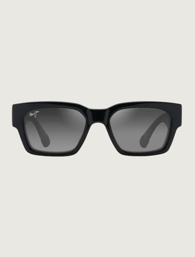 Maui Jim Kenui in Neutral Grey / Shiny Black with Transparent Light Grey
