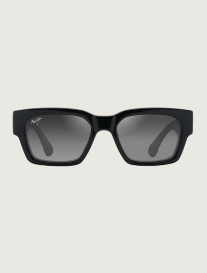 Maui Jim Kenui in Neutral Grey / Shiny Black with Transparent Light Grey