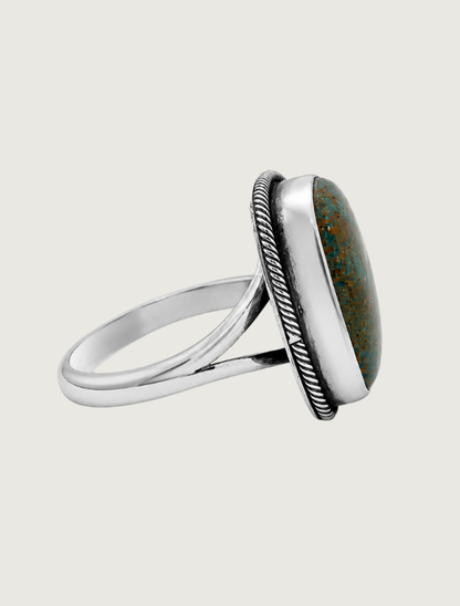 Sterling Silver Turquoise Rectangle Ring
