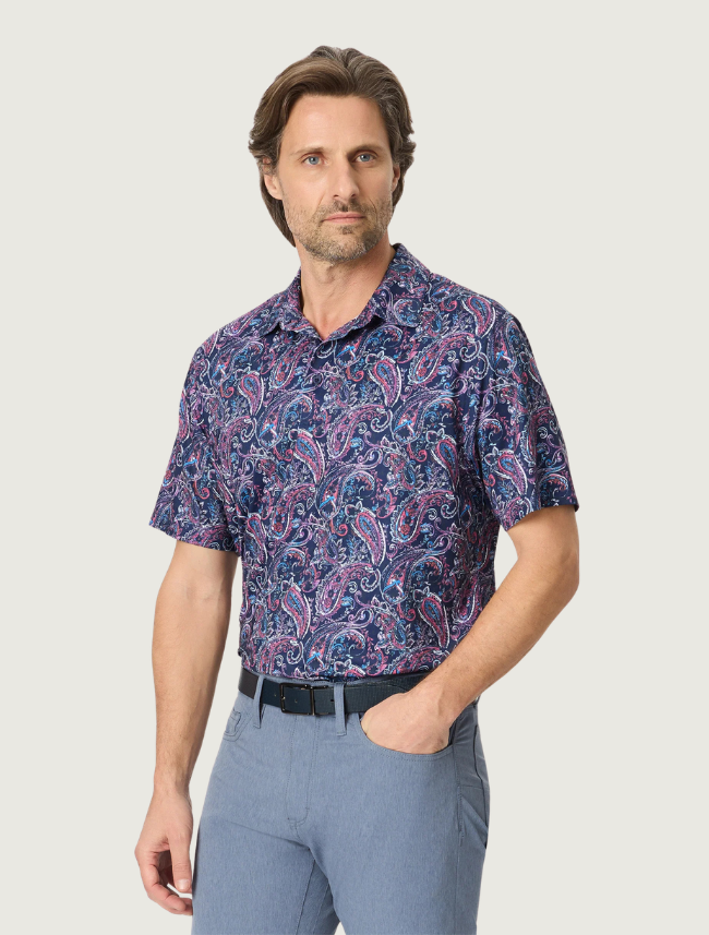 Robert Graham Brisco Paisley Performance Polo