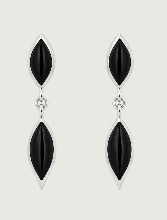 Kabana Sterling Silver & Onyx Earrings