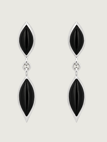 Kabana Sterling Silver & Onyx Earrings