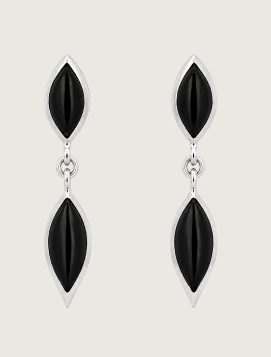 Kabana Sterling Silver & Onyx Earrings