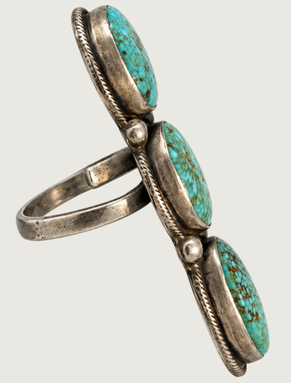 Kathleen G. Sterling Silver Turquoise Cabochon Ring