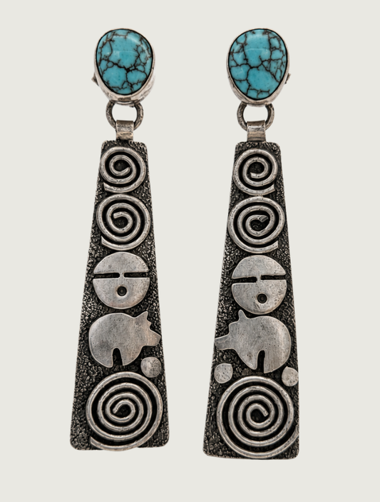 Alex Sanchez Sterling Silver & Turquoise Earrings