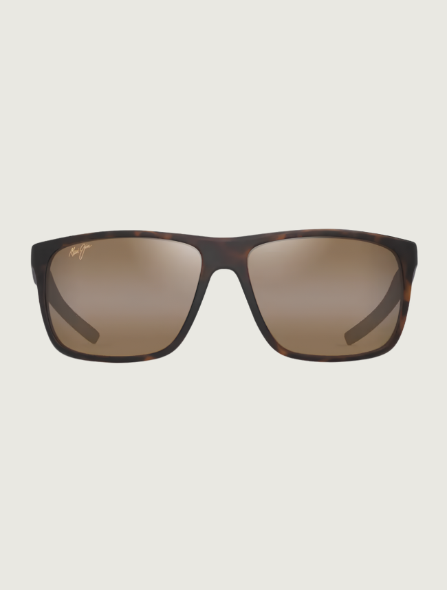 Maui Jim Lehopulu rectangular sunglasses in Matte Dark Havana / HCL Bronze — front view