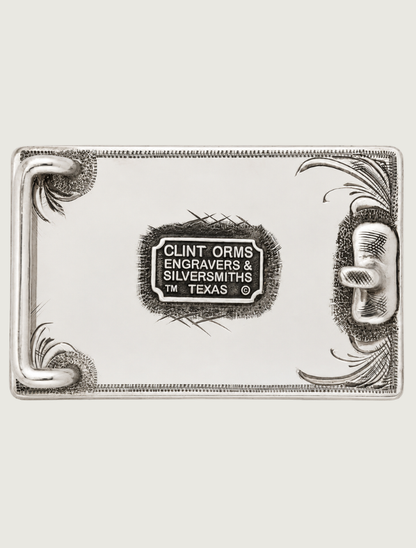 Clint Orms Zavala 1800 Sterling Engraved Belt Buckle