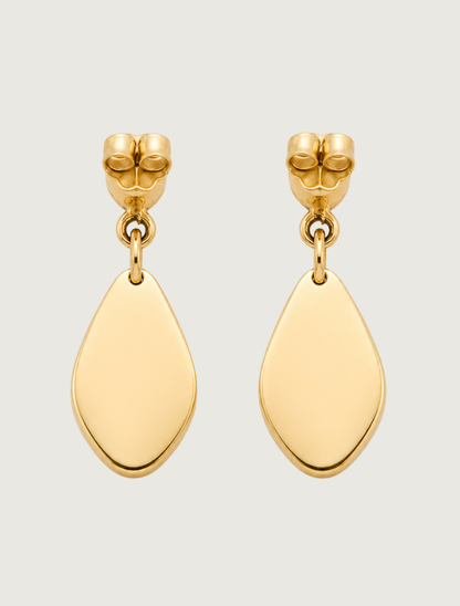 14K Yellow Gold Turquoise Earrings