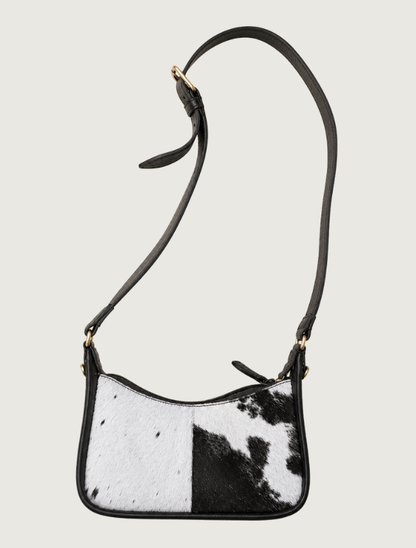 Mavericks Two-Tone Leather & Cowhide Shoulder Bag