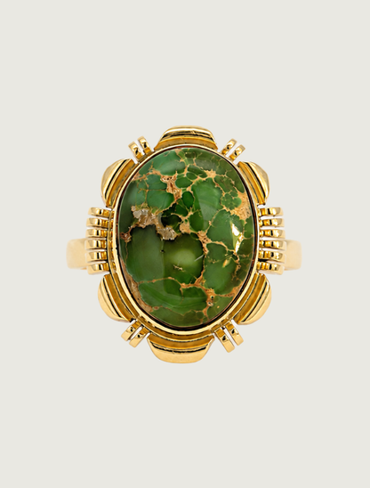 14K YG Carico Lake TQ Ring
