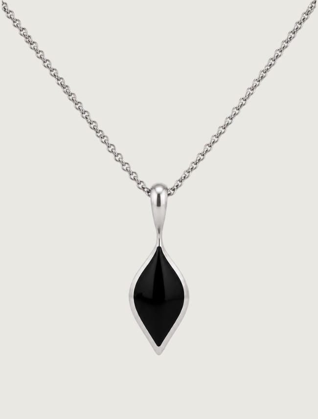 Kabana Sterling Silver & Onyx Teardrop Necklace