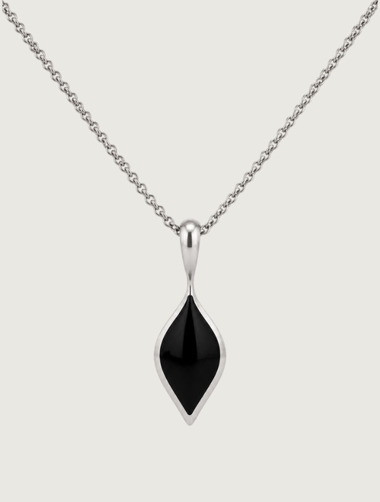Kabana Sterling Silver & Onyx Teardrop Necklace