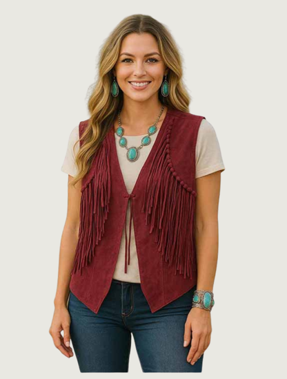 Scully Women's Suede Fringe Vest