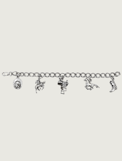 Kabana Sterling Silver Western Charm Bracelet