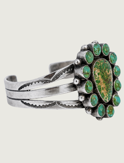 Darrin Livingston Sterling Silver & Turquoise Cuff Bracelet