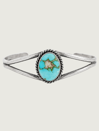 Dave Skeets Sterling Silver Turquoise Cuff Bracelet