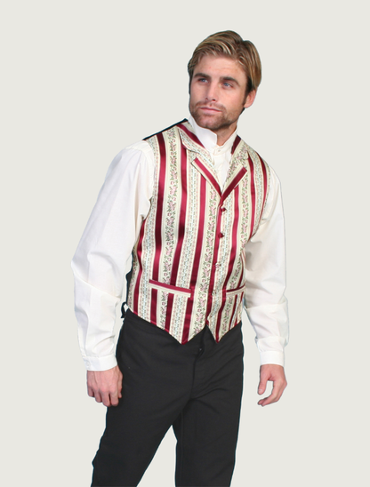 Scully Men's Floral Striped Classic Vest