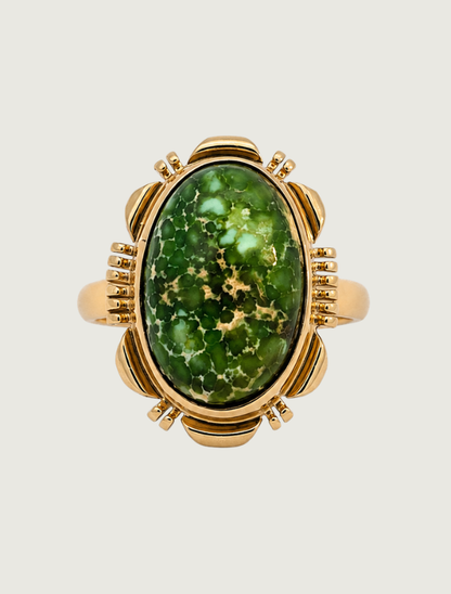 14K YG Carico Lake TQ Ring