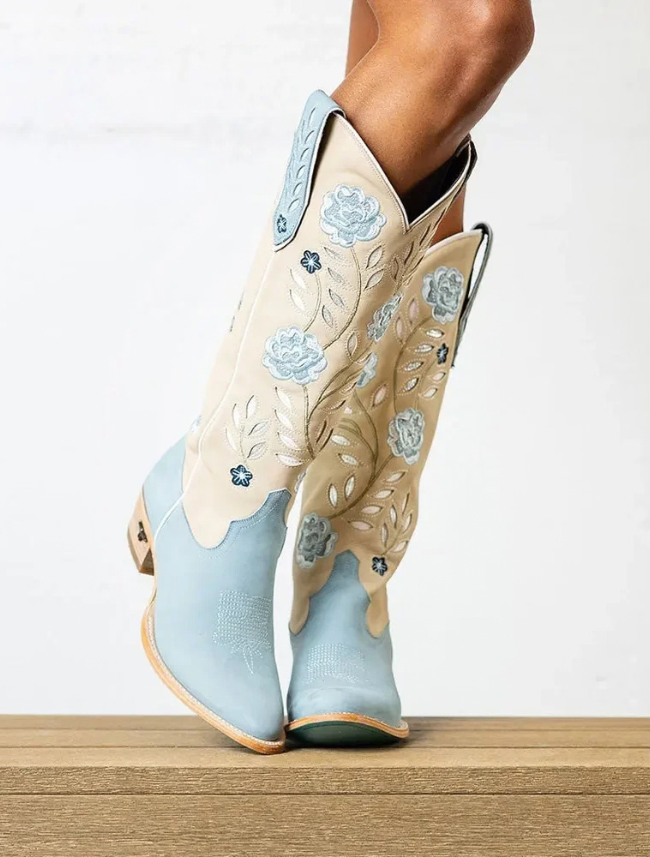Lane Boots Kenzie Cowgirl Boots in Blueberry Buttermilk