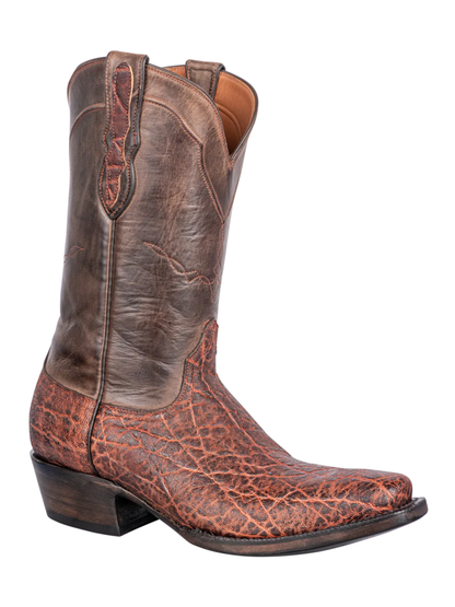 Black Jack Vintage Elephant Cowboy Boots in Chestnut