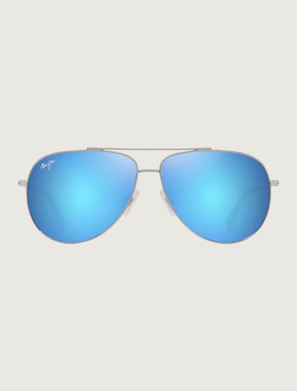 Maui Jim Hau'oli in Blue Hawaii / Shiny Silver with Blue & Green