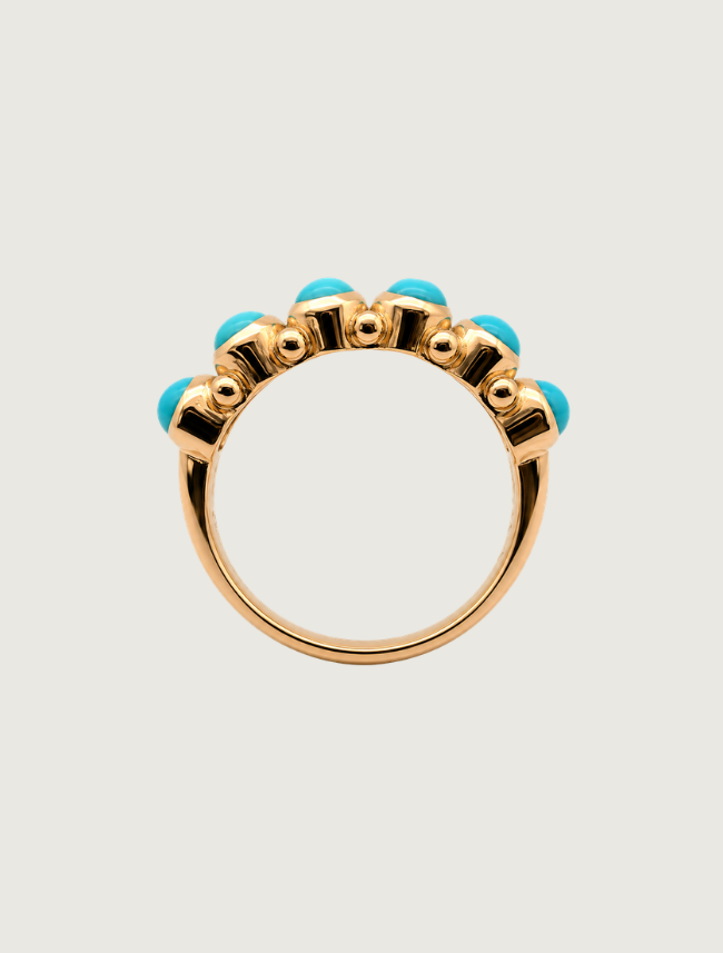 18K Rose Gold Turquoise Ring