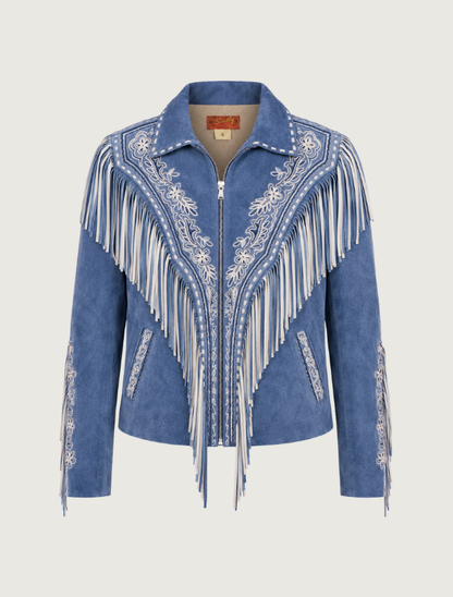 Scully Women's Embroidered Fringe Zip Jacket