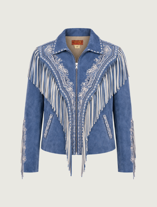 Scully Women's Embroidered Fringe Zip Jacket