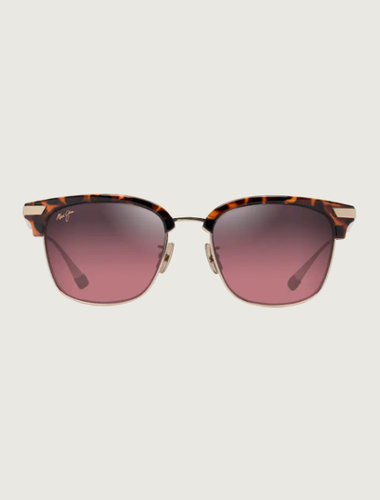 Maui Jim Kalaunu Asian Fit in Maui Rose / Shiny Dark Havana with Gold