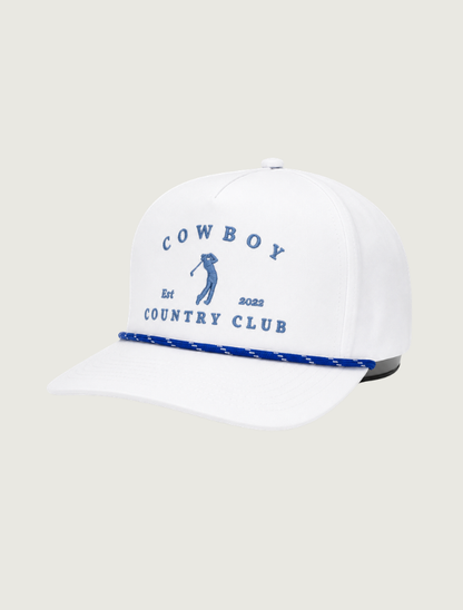 Cowboy Country Club Golfer Roped Hat in White