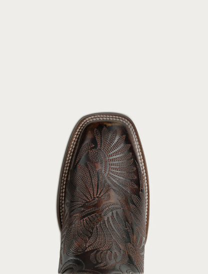 Corral Women's Black & Honey Floral Embroidery Cowboy Boots