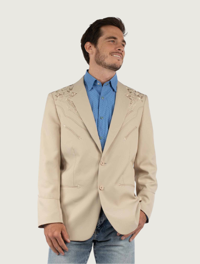 Scully Men's Embroidered Western Blazer