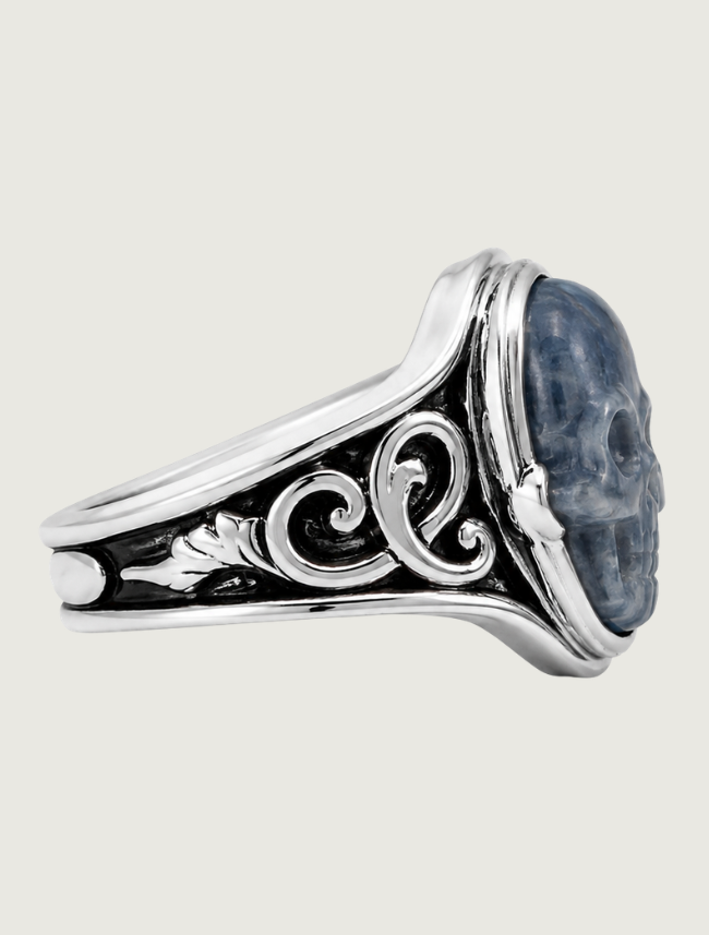 Lee Downey Sterling Silver Skull Ring