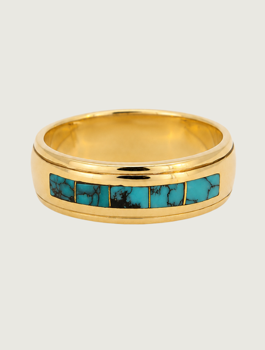 14K Yellow Gold Turquoise Ring
