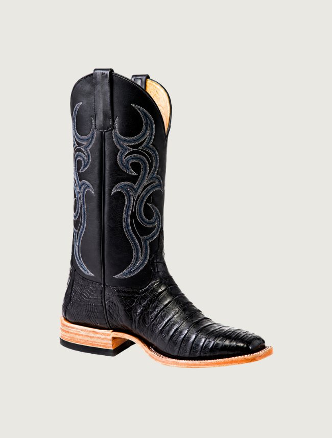 Horse Power Black Caiman Belly Cowboy Boots
