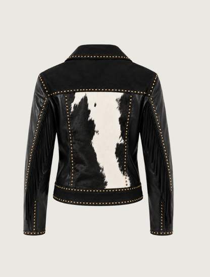 Mavericks Women's Studs & Cowhide Leather Jacket