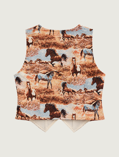 Mavericks Wild Horse Jacquard Vest