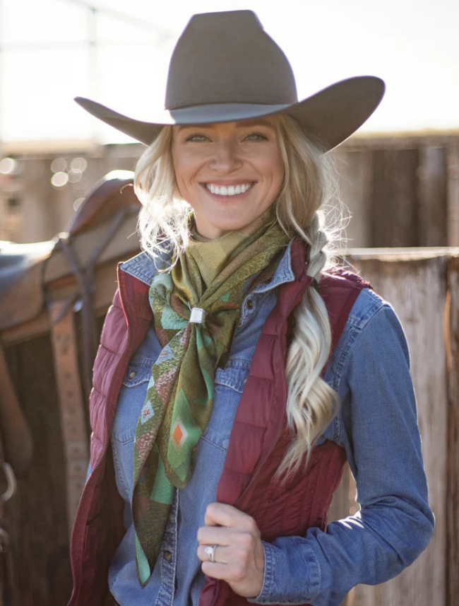 Fringe Scarves "Santa Fe" Silk Scarf