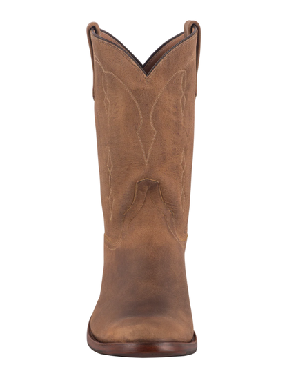 Rios of Mercedes Elk Bottom Roper Cowboy Boots in Sand