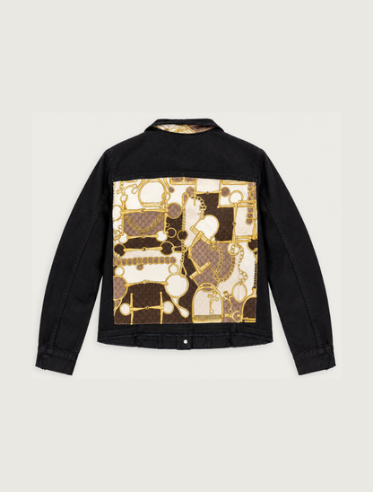 Stacy Bradley Design Snaffle & Chains Black Denim Jacket