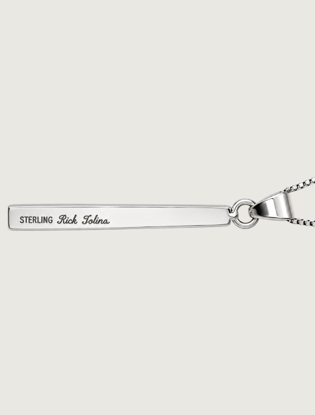 Sterling Silver Multi Inlay Necklace