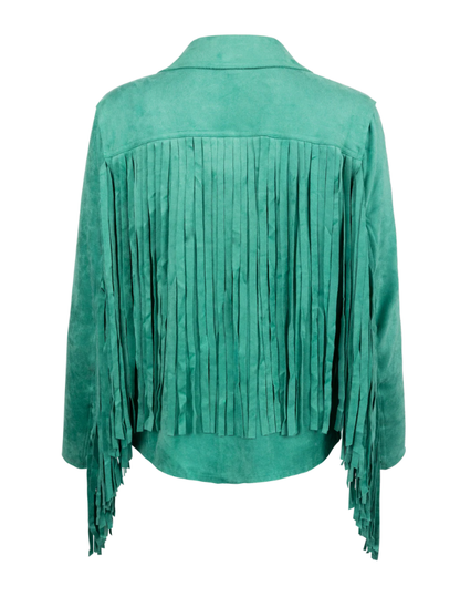 W.A.Y. Faux Suede Fringe Jacket
