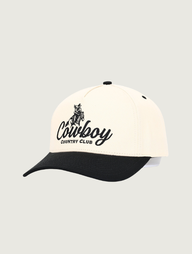 Cowboy Country Club Rodeo Golfer Hat in Black